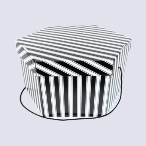 Hat Box Black/white 29 x 12" (736 x 304 mm)