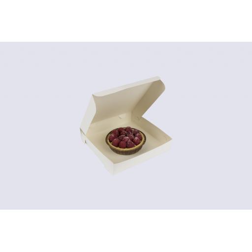 7 Inch Cake Box with Hinged Lid - 1 1/2 Inches Tall