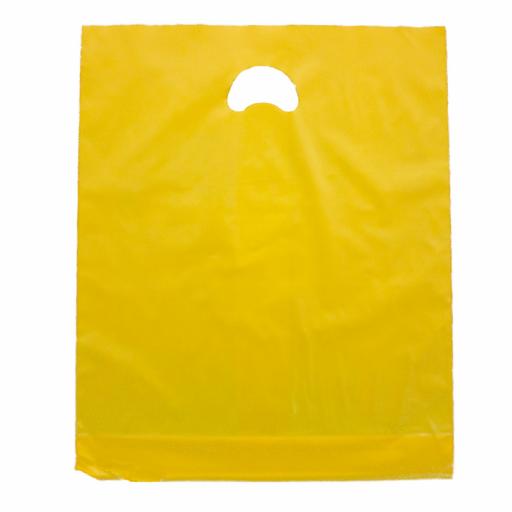 Yellow Polythene Carrier 203x305mm