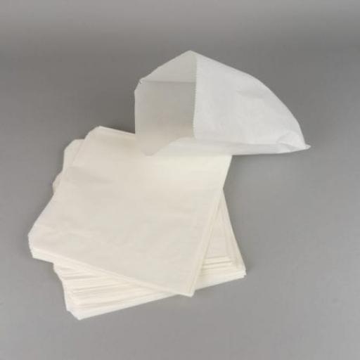 Greaseproof White Paper Bags