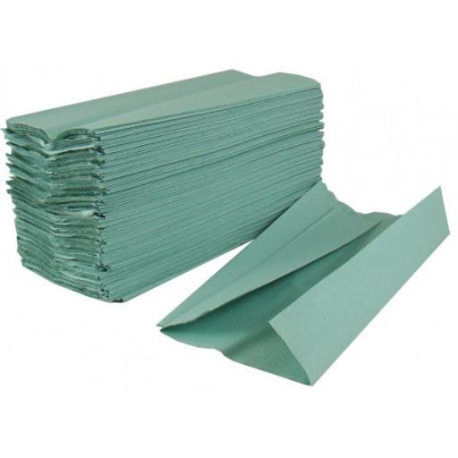 C Fold Hand Towels 1 Ply 330 x 230mm - green- 2730 sheets