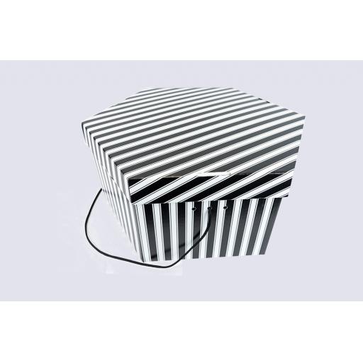 Hat Box 20 x 9 1/2" (495 x 241 mm) Black and White