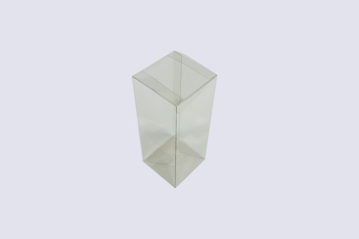 Flat Folding Clear PVC Box 80x80x200mm