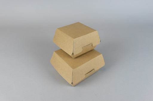 Kraft Clamshell Box - 108/89 x 108/89 x 70 mm