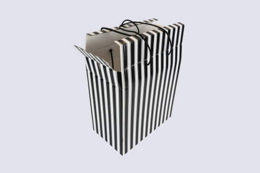 Cord Carry-Handle Box 350 x 190 x 375mm Black and White