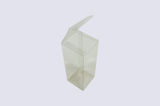Flat Folding Clear PVC Box 80x80x200mm