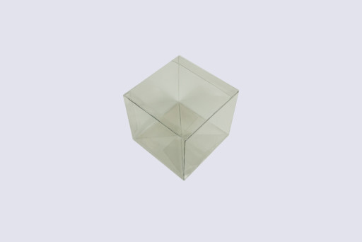 Flat Folding Clear PVC Box 130x130x120mm