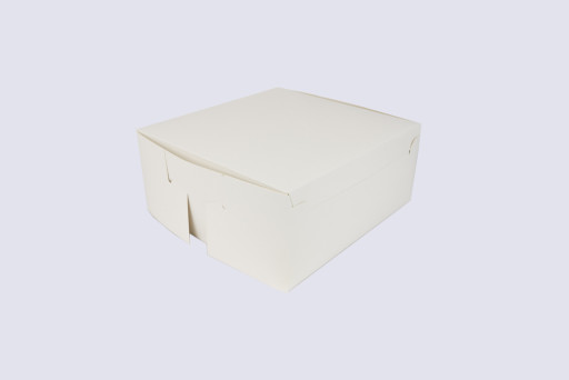 9 Inch Cake Box with Hinged Lid - 4 Inches Tall