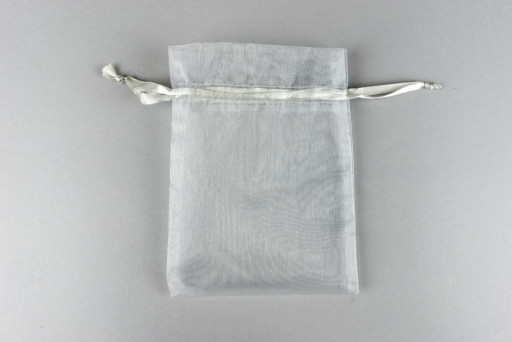Silver Organza Bag 120x120mm