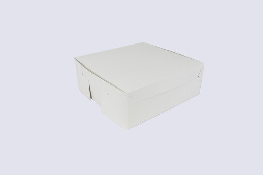 8 Inch Cake Box with Hinged Lid - 3 Inches Tall