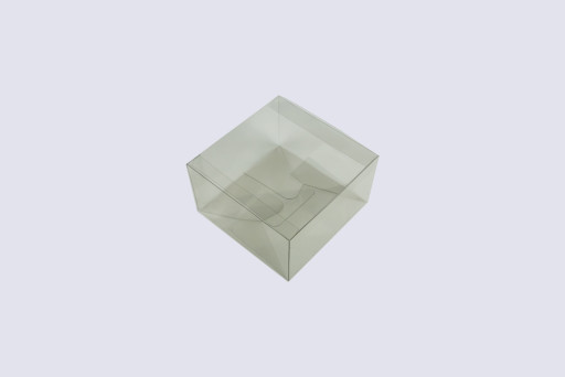 Flat Folding Clear PVC Box 120x120x70mm