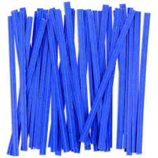 Blue Wire Twist Ties - 90mm (500)