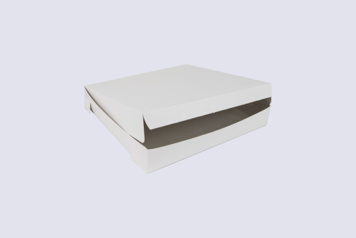 9 Inch Cake Box with Hinged Lid - 1 1/2 Inches Tall