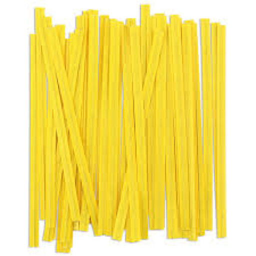 Yellow Wire Twist Ties - 90mm (500)