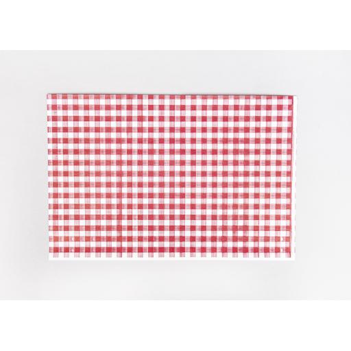 Gingham Butchers Sheets Red 250 x 380 mm