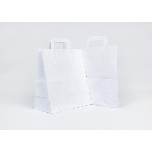 White Carrier With Flat Handle 260x300x125mm