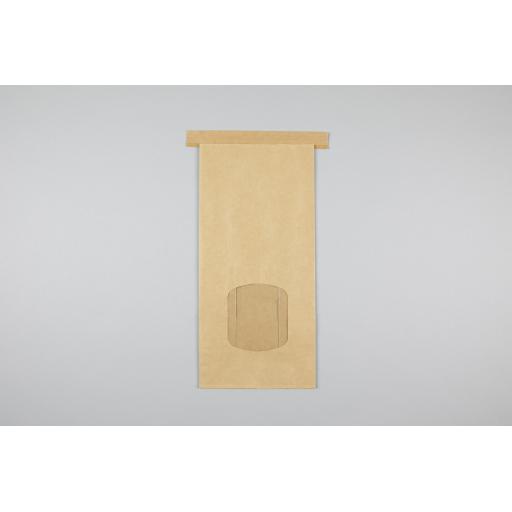 Brown Tin Tie Bag +Window 246x115+72mm