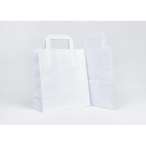 White Carrier with Flat Handle 220 x 255 x 110mm