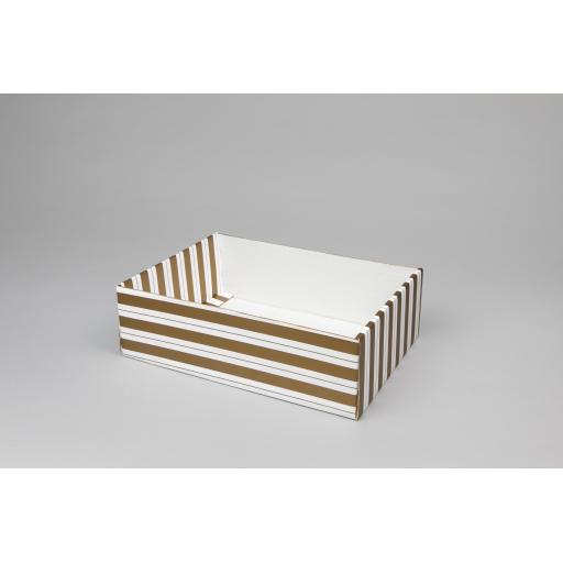Gift Box 300 x 215 x 95mm Gold and White