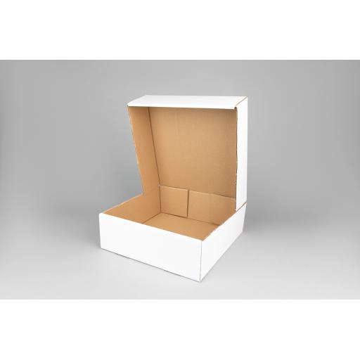 10 x 30*20*8cm White Box Slide Lid PVC Carton Wedding Product Cake Gift Merch 