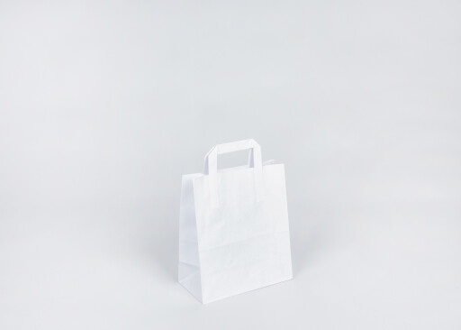 White Carrier with Flat Handle 220 x 255 x 110mm
