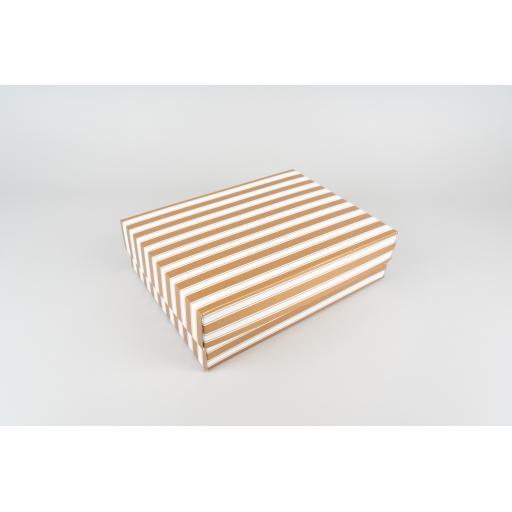 Gift Box 360 x 280 x 90mm Gold and White