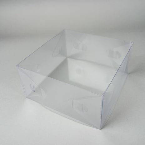 Flat folding clear box and lid