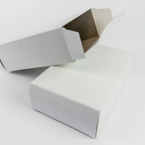 white flat folding card box od372